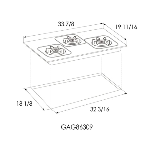 Fotile 34'' Gas Cooktop GAG86309