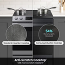 Samsung Bespoke 30-in 4 burners 6.3-cu ft Air Fry Convection Oven Single Induction Range ( Stainless steel )