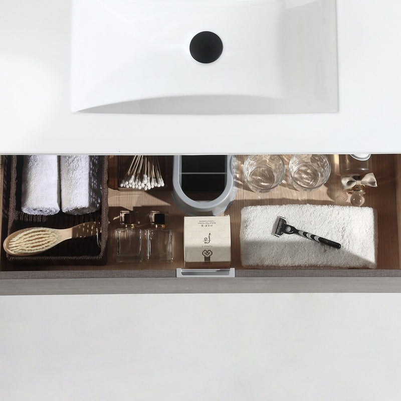 Ikou Inc. 30" French Grey Floating Vanity