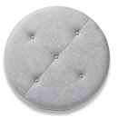 HomeStock Seaside Style Beige Fabric Upholstered Natural Wood Cocktail Ottoman