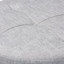 HomeStock Seaside Style Beige Fabric Upholstered Natural Wood Cocktail Ottoman