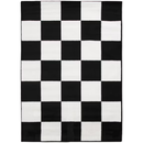 Mainstays 5 ft x 7 ft Black and White Checkered Indoor Area Rug