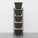 SafeRacks Storage Bin Rack, 5 Tote Capacity, NSF Certified with 2 bins Included
