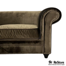 Bespoke Custom chesterfield Brown Velvet Sofa 108”