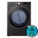 LG True Steam 7.4-cu ft Stackable Vented Electric Dryer ( Black Steel )