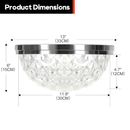Hukoro Flush Mount Light 13-in Brush Nickle Indoor 1 -Light LED