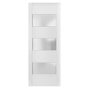 SARTODOORS Slab Barn Door Panel Frosted Glass 3 Lites 36 x 80 inches