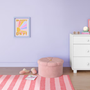 Mainstays Kids Daisy Plush Storage Ottoman, Pink