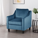 Noble House Milo Velvet Club Chair, Blue set of 2