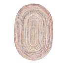 SAFAVIEH Cape Cod Miah Geometric Area Rug, Beige/Multi, 3' x 5' Oval