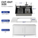 DeerValley Drop-in 31.5-in x 18.11-in Stainless steel Single bowl 18 -Gauge Workstation Kitchen Sink