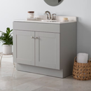 Project Source Dover 36-in Light Gray Single Sink Bathroom Vanity (Fully Assembled)