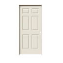 RELIABILT 36-in x 80-in Primed Hollow Core 6-panel Left Hand Molded Composite Single Prehung Interior Door