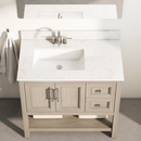 Style Selections Holly 36-in Latte Brown Undermount Single Sink Bathroom Vanity with White Engineered Stone Top