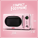 Nostalgia Retro Microwave Oven, 700W Compact Countertop, Pink