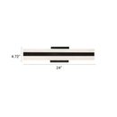 Origin 21 Emporia 24-in 1 Light Matte Black Bathroom Vanity Light Bar