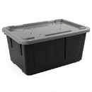 Greenmade 27 Gallon Black And Gray Storage Bin