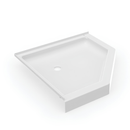 36 x 36 Swanstone Corner Shower Pan with Center Drain in White