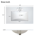 LOVMOR 30-in Single Sink Bathroom Vanity White Ceramic Top