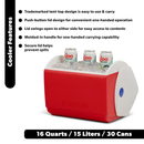 Igloo 16 QT Playmate Elite Ice Chest Cooler, 30 Can Capacity, Popsicle