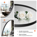 Clavie Bathroom Mirrors Wall Mirrors Accent Mirrors 22-in W x 30.0-in H Oval Black Framed Wall Mirror