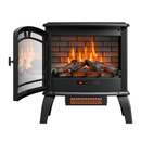 Matte Black Metal Flat Wall Infrared Quartz Electric Stove with Thermostat