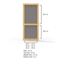 Screen Tight Woodcraft Universal reversible 36-in W x 80-in H x 1.0-in T Natural Single Hinged Wood Screen door