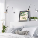 JONATHAN Y Rover Metal Adjustable Arm Industrial 30.5-in W 2 -Light Polished Chrome Transitional Hardwired Dry Wall Sconce