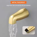 3 Handles 10-Spray Pattern Tub and Shower Faucet Faucet Brushed Gold