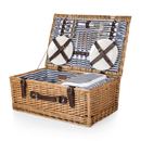 Picnic Time Belmont Picnic Basket , Navy Blue & White Stripe