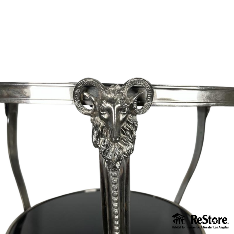 English Colonial Silver Design Side Table