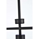 Elegant Lighting Living District LD2502BK Mera 3 Light 38 inch Black Linear Pendant Ceiling Light