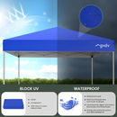 GVDV Canopy Tent, 10x10 ft Easy Pop up Outdoor Canopy Tent, Portable Straight Leg Gazebo Instant Canopy, Blue