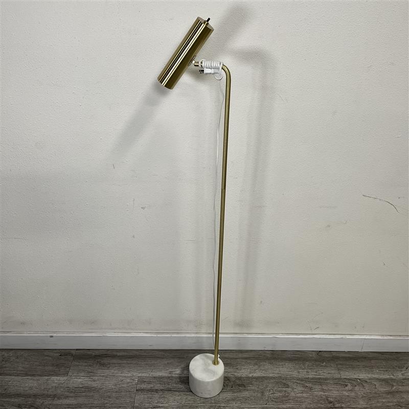 Gold Floor Lamp with Marble Base