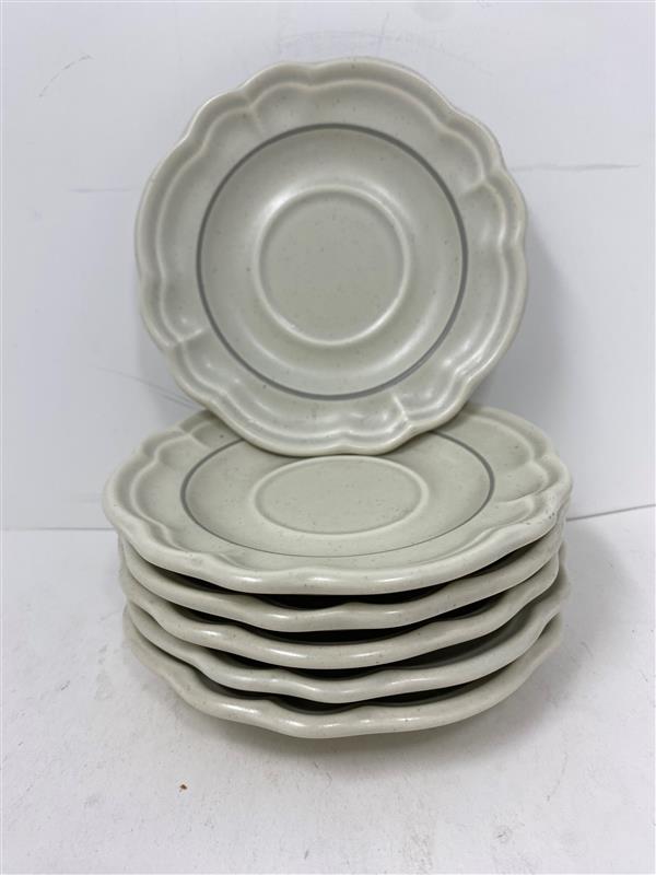 Country Cottage Stoneware Plates - Set of 6 - 6" Diameter