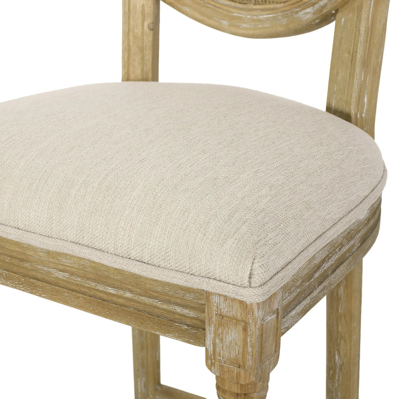 Noble House Epworth French Country Wooden Barstools, Set of 2