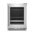 KitchenAid 24" Beverage Center with Glass Door and Metal-Front Racks Stainless Steel