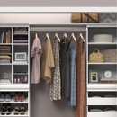 White Modular Storage Shelf and Hang Rod Kit Wood Closet System