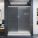 DreamLine Infinity-Z 60" x 72" Sliding Shower Door, Frosted Glass in Brushed Nickel