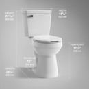 Project Source Pro-flush anti-clog XL Trapway White Round Chair height 12-in Rough-In WaterSense 1.28 GPF 2-piece Toilet