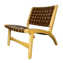 Borah 23.5" Casual Brown Faux leather Accent Chair