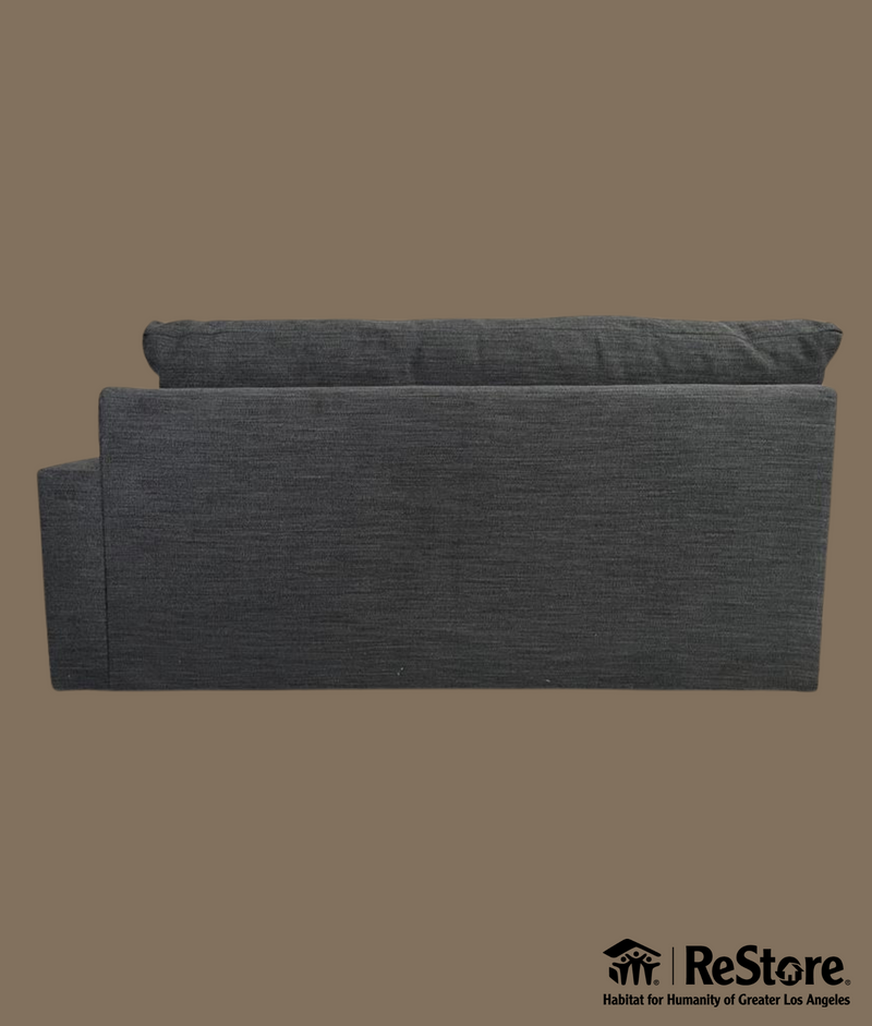 WE Harmony Double Wide Left Arm Chaise Grey Twill Fabric