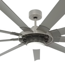 Fanimation Studio Collection Slinger v2 72-in Brushed Nickel LED Covered Outdoor Ceiling Fan