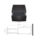 LG 29-in Washer and Dryer Universal Laundry Pedestal ( Black Steel ) with Storage Drawer