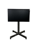 Black Contemporary Nightstand With 2  Drawers