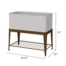 Style Selections 20.0-in W x 26.0-in L x 36-in H Rust Metal Rectangle Raised Planter Box