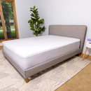 Purple Waterproof Mattress Protector White, Queen