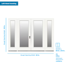 RELIABILT Steel Patio Door 96-in x 80-in x 4-9/16-in Jamb Primed Steel Left-hand inswing French Patio Door with Dual-pane Glass (Screen Included)