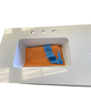 Allen Roth Felix 72-in White Undermount Double Sink Bathroom Vanity with White Engineered Stone Top