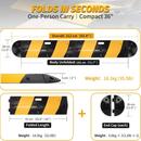 Portable Folding Rubber Speed Bump with 2 End Caps